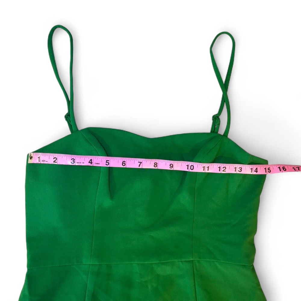 French Connection Green Mini Dress Size 6 Spaghetti Strap - Picture 4 of 5